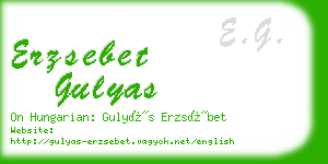 erzsebet gulyas business card